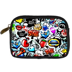 Graffiti Art Cartoon Comic Digital Camera Leather Case by uniart180623