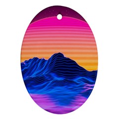 Sun Ultra Artistic 3d Illustration Sunset Ornament (oval) by uniart180623