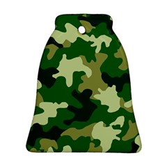 Green Military Background Camouflage Ornament (bell) by uniart180623