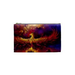 Phoenix Bird Cosmetic Bag (small) by uniart180623