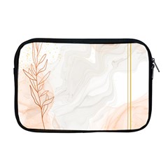 Leaves Marble Frame Background Apple Macbook Pro 17  Zipper Case by uniart180623