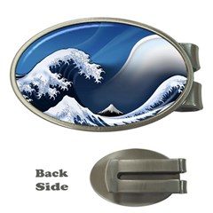 The Great Wave Off Kanagawa Money Clips (oval)  by Grandong