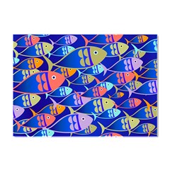 Sea Fish Illustrations Crystal Sticker (a4)