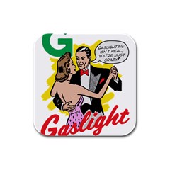 G Is For Gaslight Funny Dance1-01 Rubber Square Coaster (4 Pack) by shoopshirt