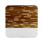 Black and grey Wall Marble Wood Coaster (Square) Front