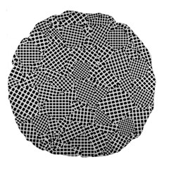 Geometric Noir Pattern Large 18  Premium Round Cushions by dflcprintsclothing