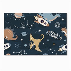 Space Theme Art Pattern Design Wallpaper Postcards 5  X 7  (pkg Of 10)
