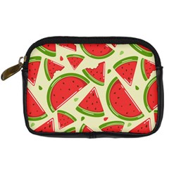 Cute Watermelon Seamless Pattern Digital Camera Leather Case by Simbadda