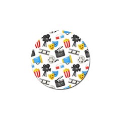 Cinema Icons Pattern Seamless Signs Symbols Collection Icon Golf Ball Marker by Simbadda