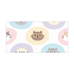 Cute Cat Seamless Pattern Background Yoga Headband by Simbadda