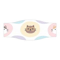 Cute Cat Seamless Pattern Background Stretchable Headband by Simbadda