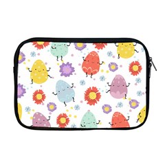 Easter Seamless Pattern With Cute Eggs Flowers Apple Macbook Pro 17  Zipper Case by Simbadda
