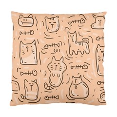 Cat Background Standard Cushion Case (one Side) by Simbadda