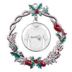 (2)dx Hoodie  Metal X mas Wreath Holly Leaf Ornament by Alldesigners