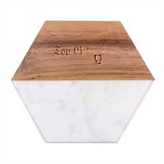 (2) Marble Wood Coaster (hexagon)  by Alldesigners