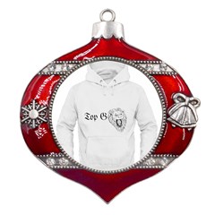 (2)dx Hoodie Metal Snowflake And Bell Red Ornament by Alldesigners