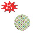 Birds Pattern Background 1  Mini Buttons (100 pack) 