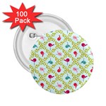 Birds Pattern Background 2.25  Buttons (100 pack) 