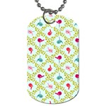 Birds Pattern Background Dog Tag (Two Sides)