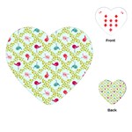 Birds Pattern Background Playing Cards Single Design (Heart)