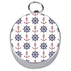 Nautical-seamless-pattern Silver Compasses by Simbadda