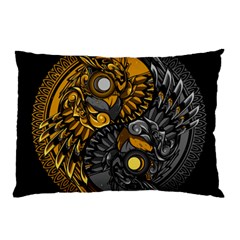 Yin-yang-owl-doodle-ornament-illustration Pillow Case (two Sides) by Simbadda
