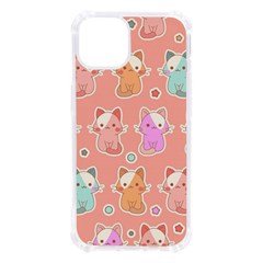 Cute-kawaii-kittens-seamless-pattern Iphone 13 Tpu Uv Print Case by Simbadda