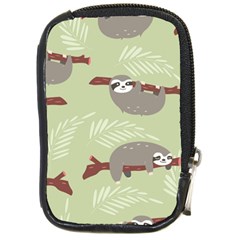 Sloths-pattern-design Compact Camera Leather Case by Simbadda