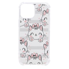 Cat-with-bow-pattern Iphone 13 Mini Tpu Uv Print Case by Simbadda