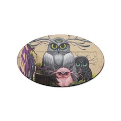 Graffiti Owl Design Sticker Oval (10 Pack) by Excel