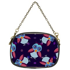 Owl-pattern-background Chain Purse (one Side) by Simbadda