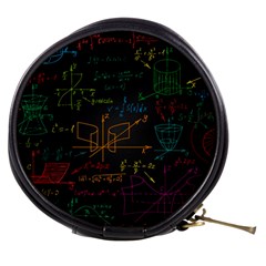 Mathematical-colorful-formulas-drawn-by-hand-black-chalkboard Mini Makeup Bag by Simbadda