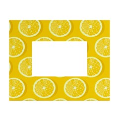 Lemon-fruits-slice-seamless-pattern White Tabletop Photo Frame 4 x6  by Simbadda