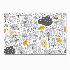 Doodle-seamless-pattern-with-autumn-elements Postcards 5  X 7  (pkg Of 10)