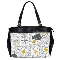 Doodle-seamless-pattern-with-autumn-elements Oversize Office Handbag (2 Sides) by Simbadda