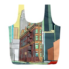 Building Urban Architecture Tower Full Print Recycle Bag (l) by Grandong