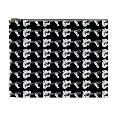 Guitar Player Noir Graphic Cosmetic Bag (xl) by dflcprintsclothing