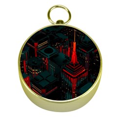 A Dark City Vector Gold Compasses by Proyonanggan