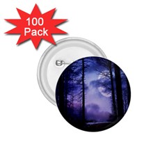Moonlit A Forest At Night With A Full Moon 1 75  Buttons (100 Pack)  by Proyonanggan