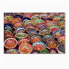 Art Background Bowl Ceramic Color Postcard 4 x 6  (pkg Of 10) by Proyonanggan