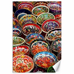 Art Background Bowl Ceramic Color Canvas 12  X 18  by Proyonanggan