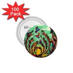 Monkey Tiger Bird Parrot Forest Jungle Style 1.75  Buttons (100 pack)  Front
