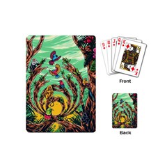 Monkey Tiger Bird Parrot Forest Jungle Style Playing Cards Single Design (mini) by Grandong