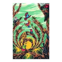 Monkey Tiger Bird Parrot Forest Jungle Style Shower Curtain 48  X 72  (small)  by Grandong