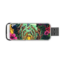 Monkey Tiger Bird Parrot Forest Jungle Style Portable Usb Flash (two Sides) by Grandong