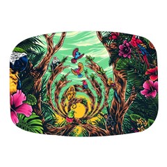 Monkey Tiger Bird Parrot Forest Jungle Style Mini Square Pill Box by Grandong