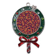 Kaleidoscope Dreams  Metal X mas Lollipop With Crystal Ornament by dflcprintsclothing