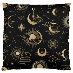 Asian Seamless Pattern With Clouds Moon Sun Stars Vector Collection Oriental Chinese Japanese Korean Large Premium Plush Fleece Cushion Case (two Sides)