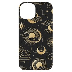 Asian Seamless Pattern With Clouds Moon Sun Stars Vector Collection Oriental Chinese Japanese Korean Iphone 14 Black Uv Print Case by Bangk1t