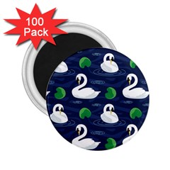 Swan Pattern Elegant Design 2 25  Magnets (100 Pack) 